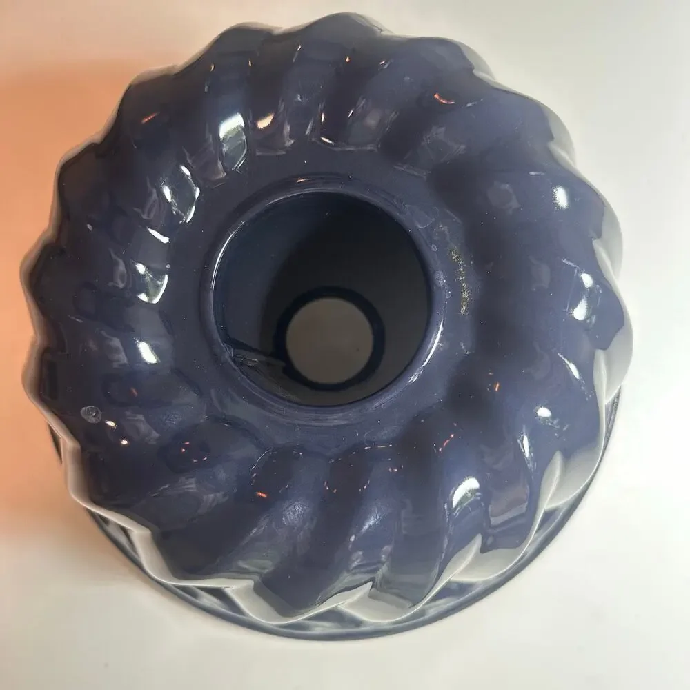Dr Oetker Gugelhupf bundt 10" x 5" Baking Enamelled Pastry Form Sponge cake BLUE - Picture 4 of 15